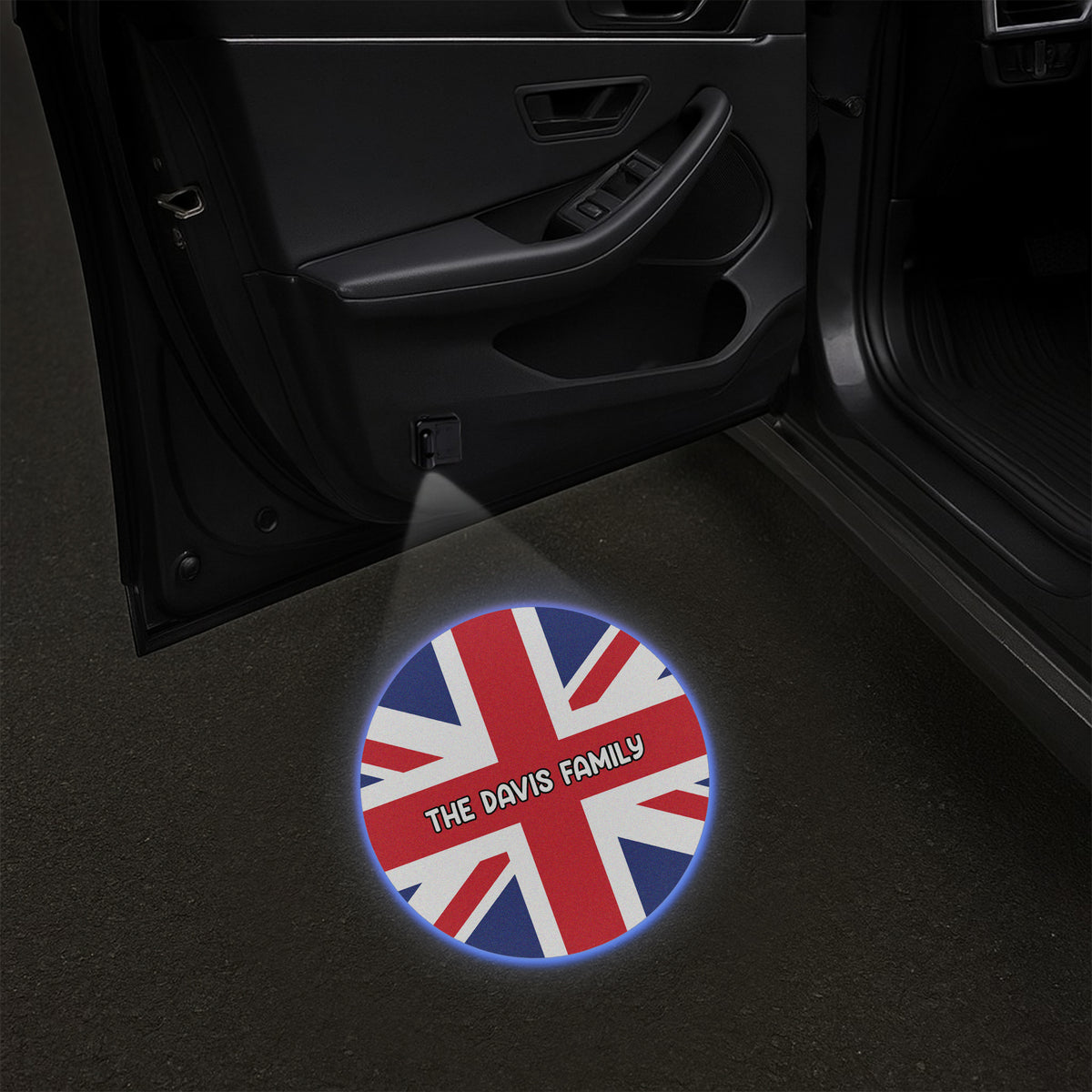 Custom National Flags With Family Name Welcome Car Door Projector Light HO82 894350
