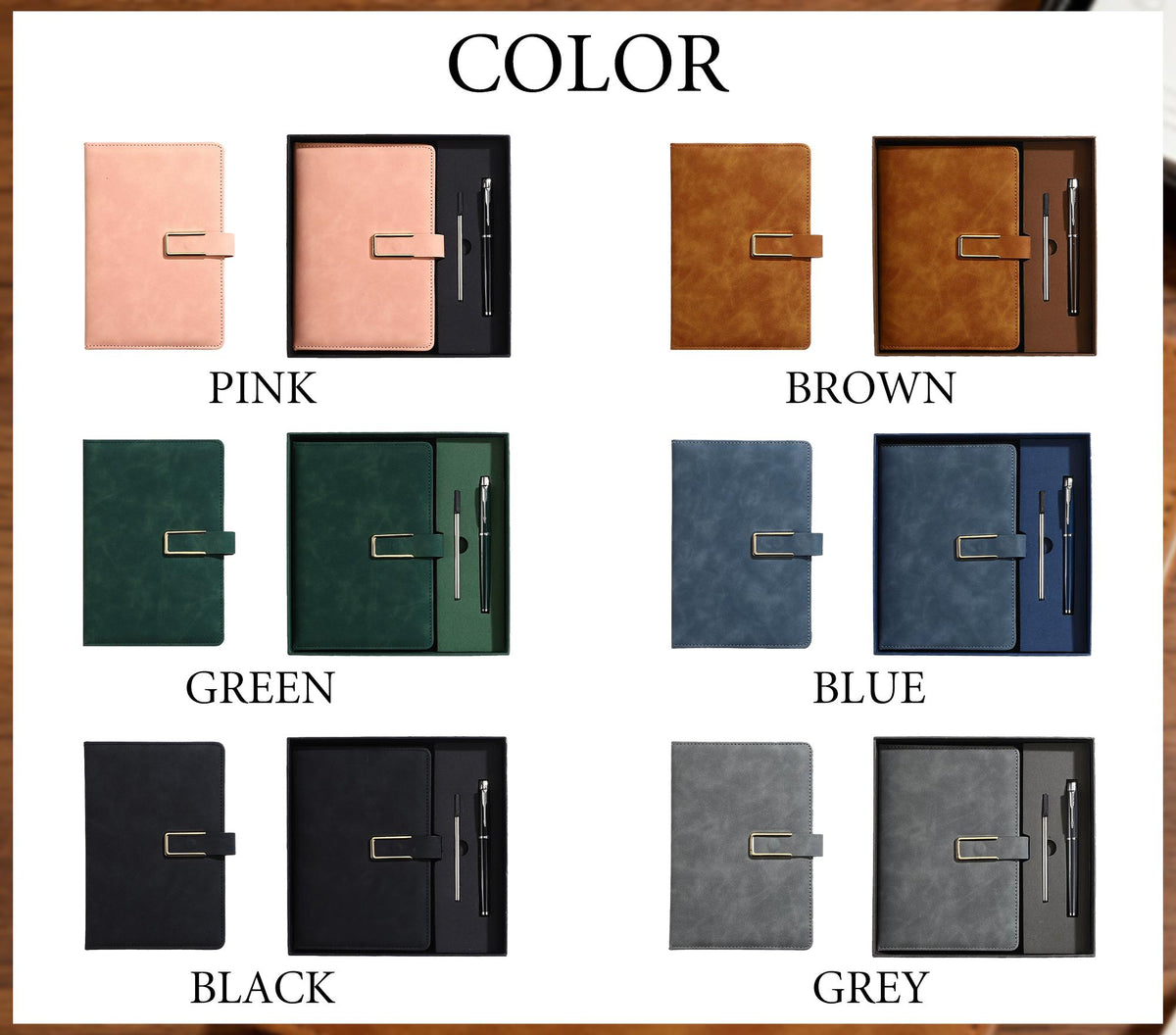 Custom The Next Chapter Journal Engraved Leather Notebook Set With Pen, Graduation Gift LM32 899831