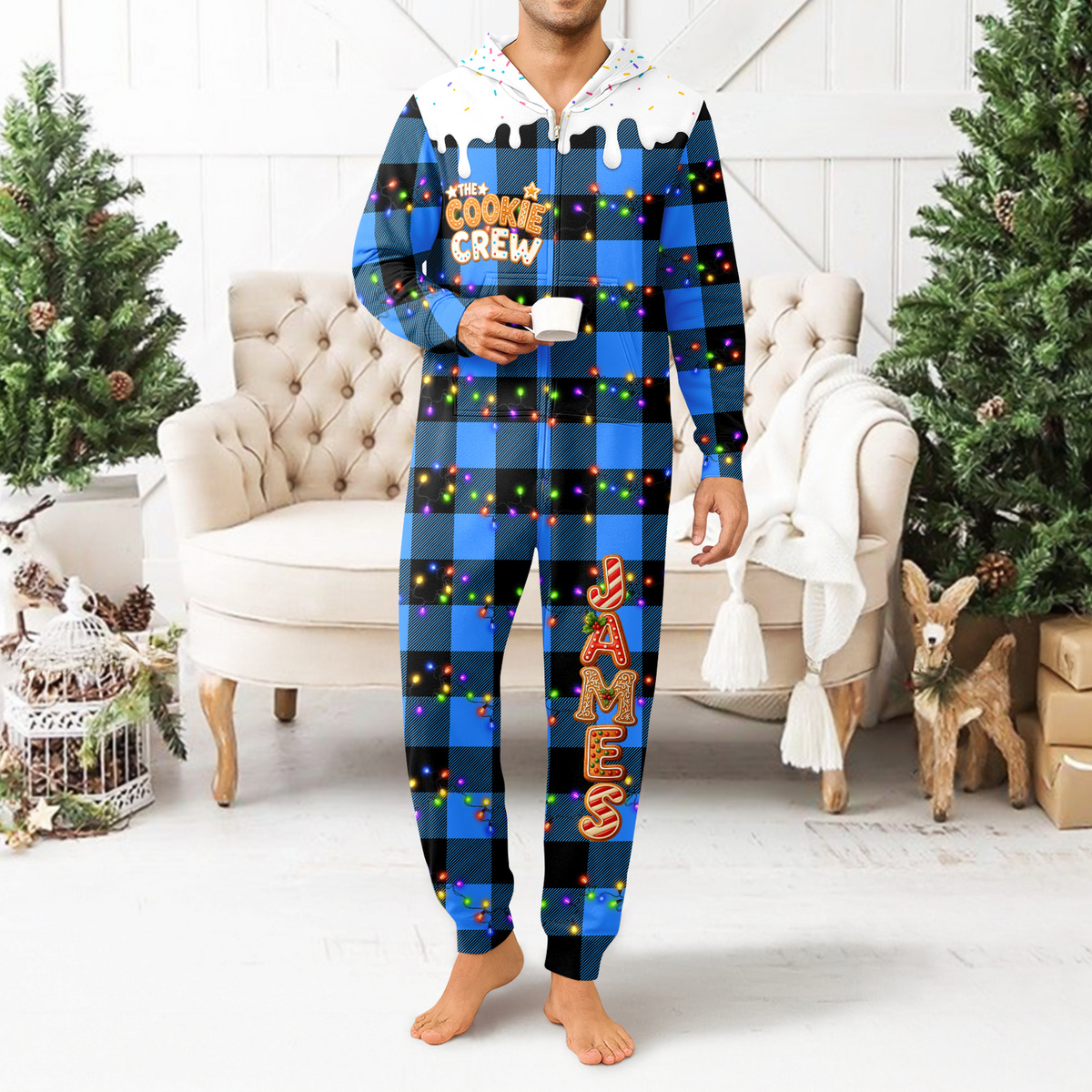 Custom Name The Cookie Crew Gingerbread Letter Onesie Pajamas TH10 171241