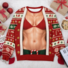 Personalized Fake Body Funny Couple Ugly Sweater - Gag Gift for Christmas Party TH10 171259