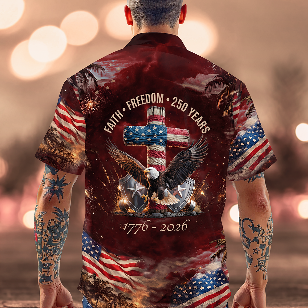 250 Years of Freedom 1776 - 2026 Eagle Patriotic Hawaii Shirt CH07 910474