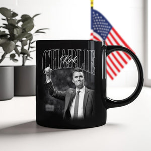 Charlie Kirk A True Hero Retro Style Black Mug HO82 65784