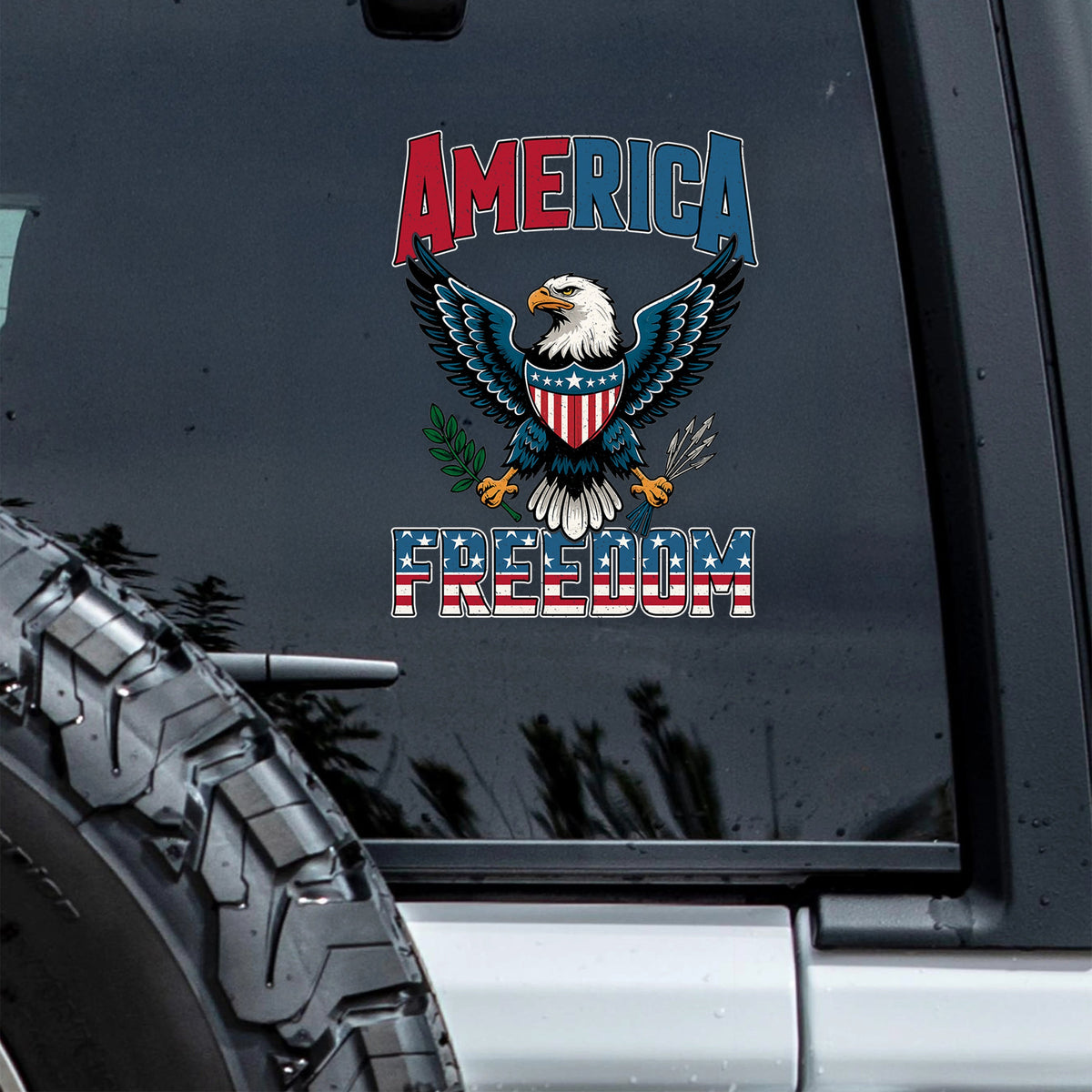 America Freedom USA Flag 250 Birthday Car Window Decal Sticker CH07 896512