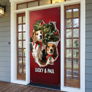 Custom Dog Photo Christmas Door Cover Gift For Dog Lovers TH10 896567