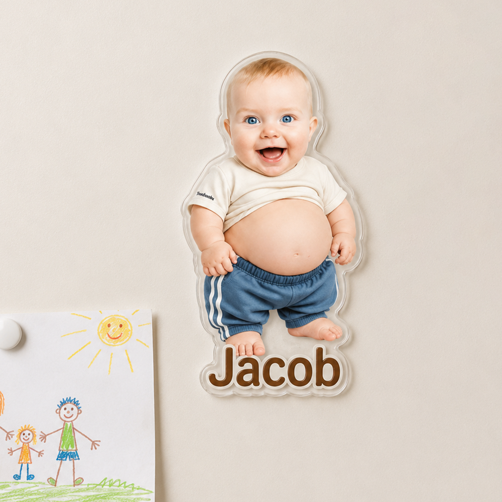 Custom 3D Baby Face Squishy Belly Fridge Magnet CH07 911898