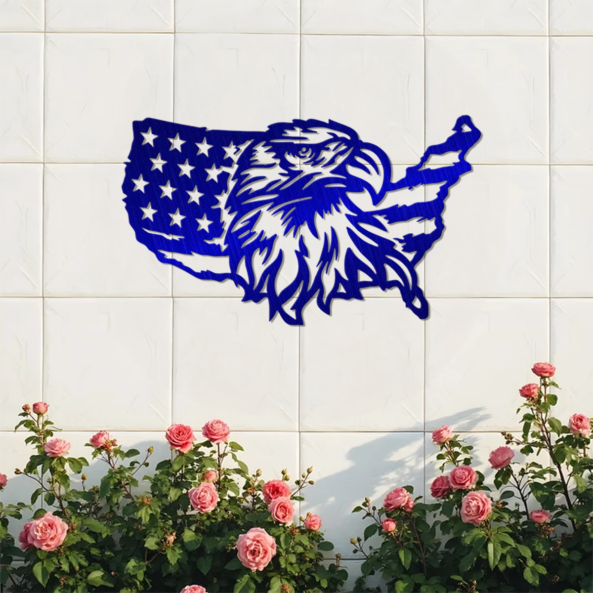 Personalized Eagle American Flag Metal Sign Patriotic Wall Art HO82 901154