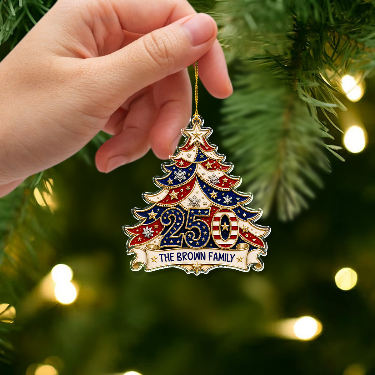 Personalized Custom Family Name, Christmas Home For The Holidays, Acrylic Ornament TH10 170663
