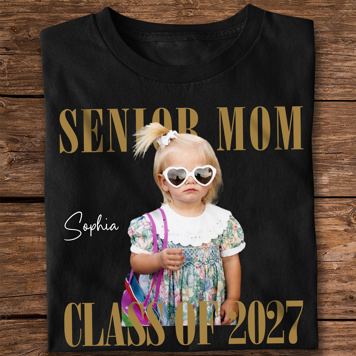 Custom Photo Senior Mom, Senior Dad Class Of 2027 Dark Shirt TH10 170745
