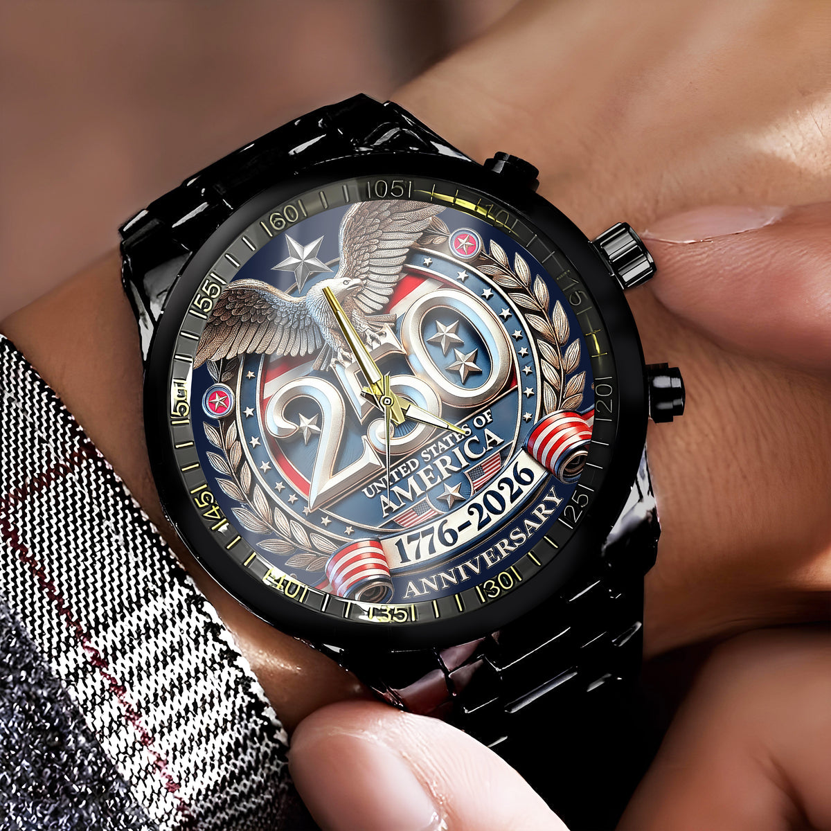 USA Eagles 250th Anniversary Semiquincentennial 1776-2026 Men's Wrist Watch HA75 920598