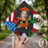 Custom Funny Face Class Of 2026 Country Flag Graduation Cap Topper TH10 169203