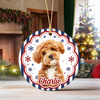 Custom Pet Photo Striped Pattern Ceramic Ornament Gifts For Pet Lovers HA75 922128