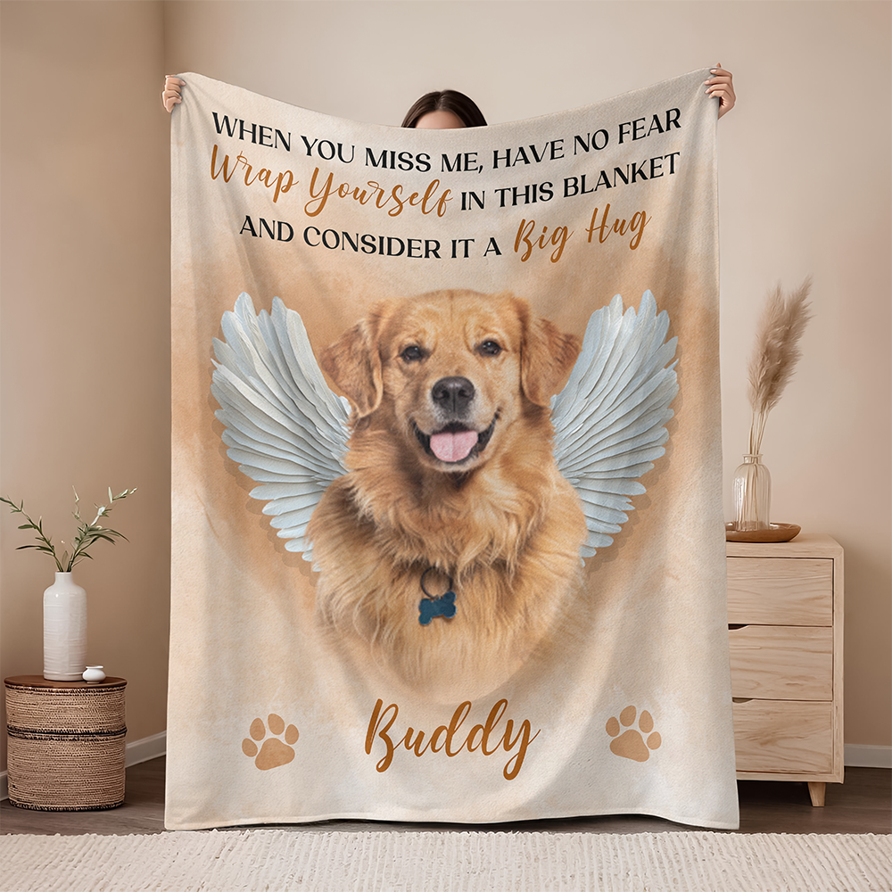 Custom Photo No Longer By My Side But Forever In My Heart - Memorial Personalized Custom Blanket - Sympathy Gift For Pet Owners, Pet Lovers CH07 895840