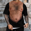 Personalized Funny Hairy Chest Illusion 3D Shirt - Novelty Gift for Men CH07 180124