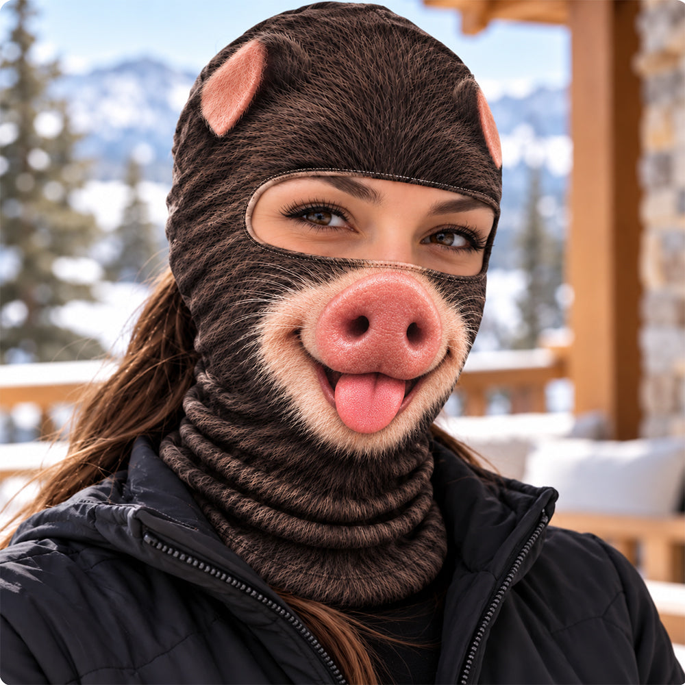 Funny Animal Face 3D Ski Mask Novelty Skiing & Snowboarding Winter Gift CH07 180770