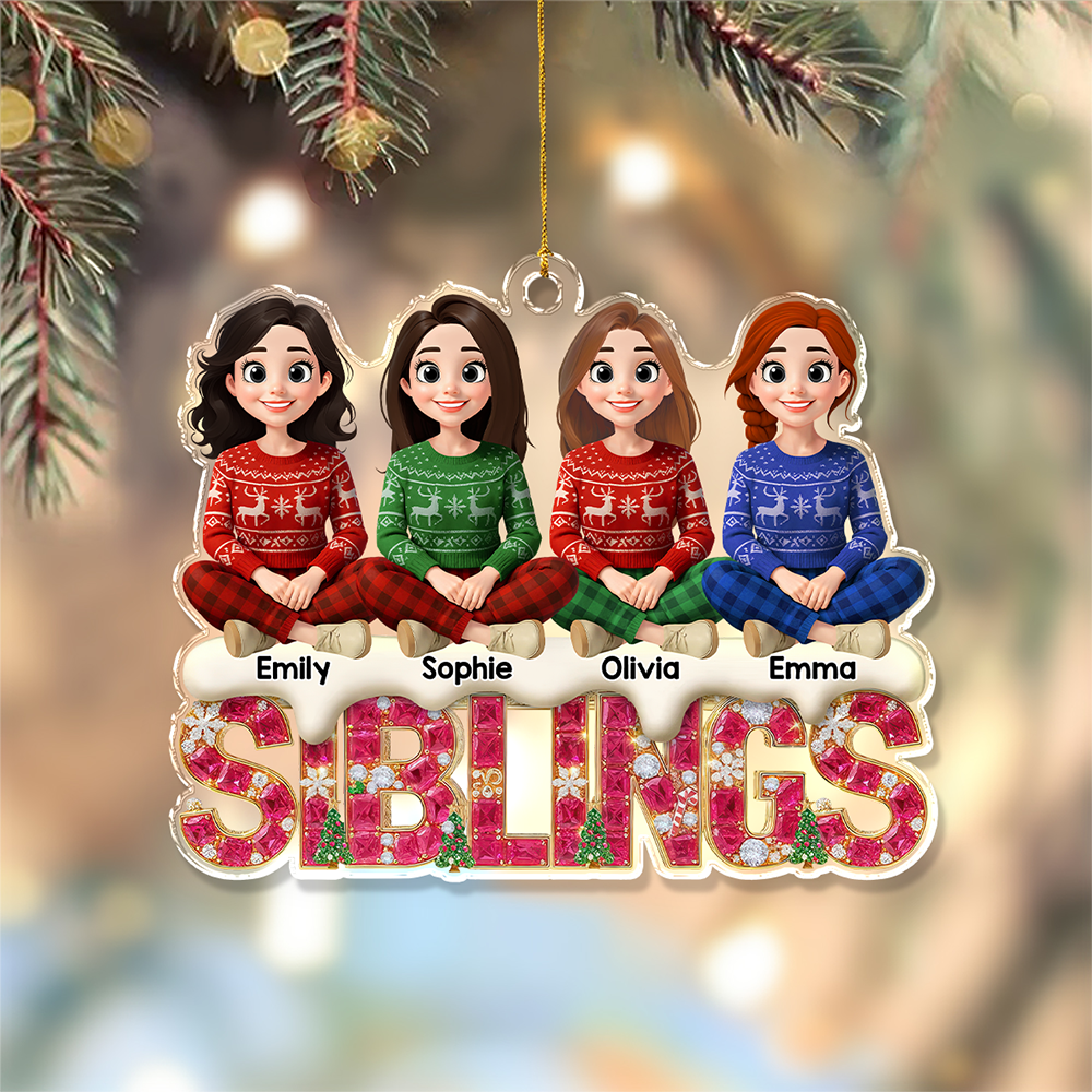 Besties Forever - Personalized Acrylic Ornament LM32 895943