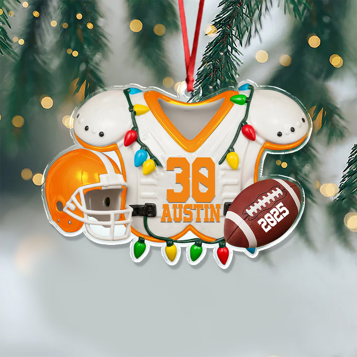 Personalized Gifts For American Football Lovers Christmas Acrylic Ornament TH10 894941