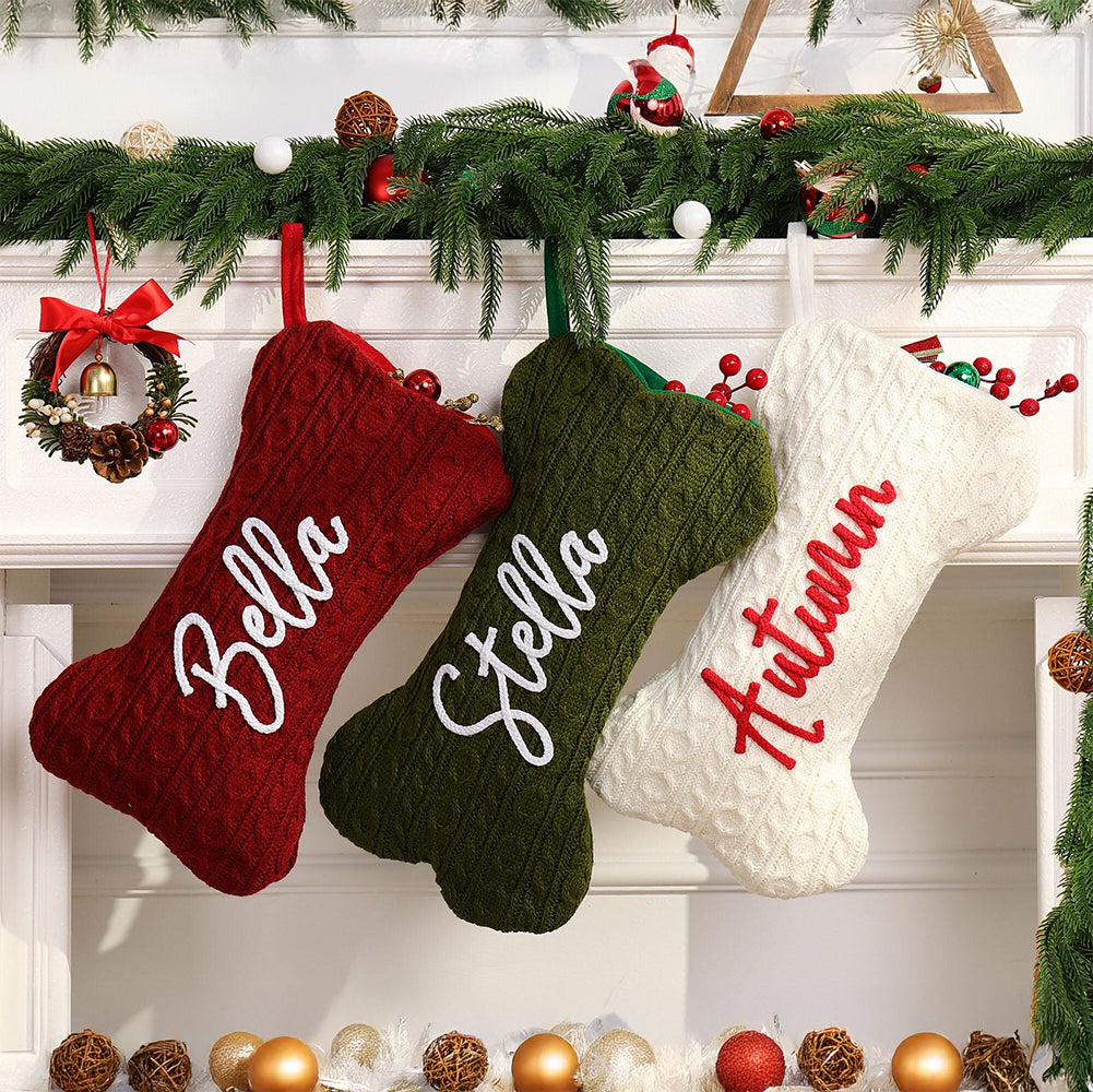 Custom Name Bone Christmas Stocking Personalized Gift HO82 900440