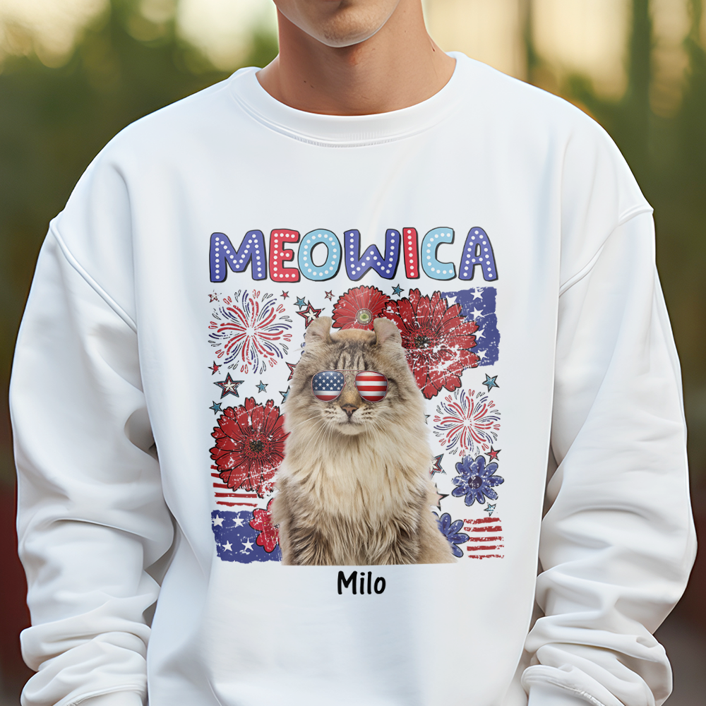 Custom Photo Meowica - Personalized Shirt LM32 893917