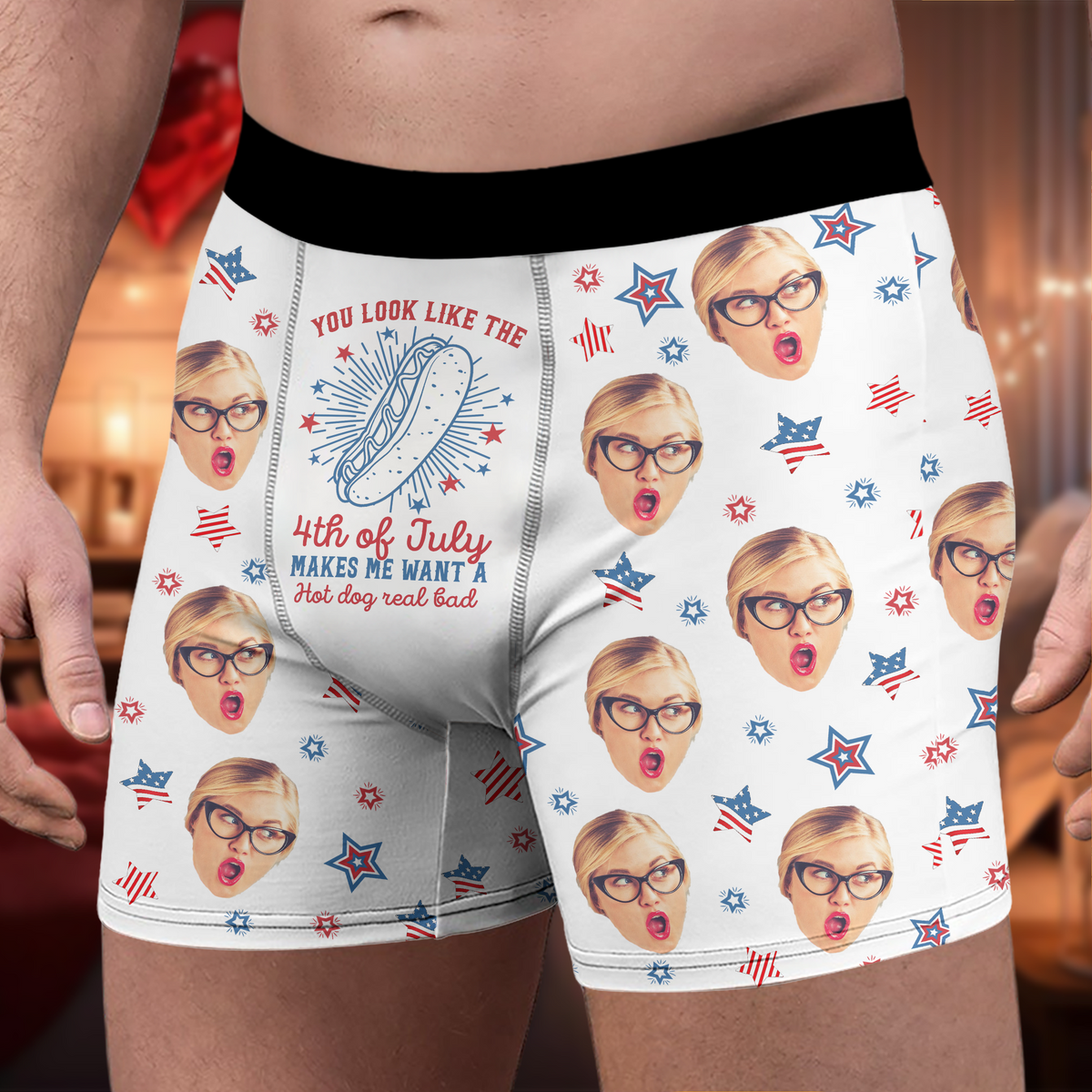 Custom Photo You Look Like The Hot Dog Funny Gift For Boyfriend Boxer TH10 894083