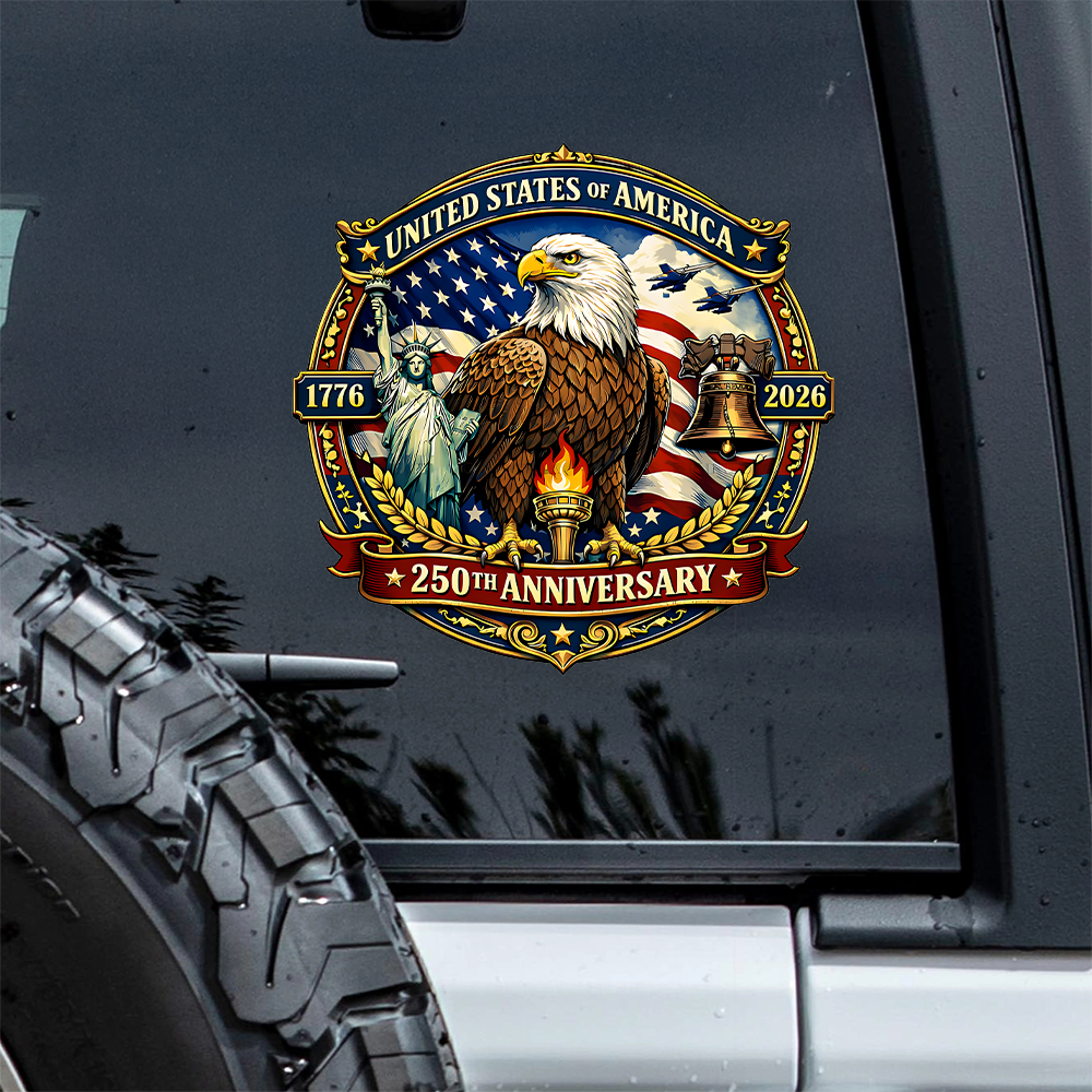 United States of America 1776–2026 250th Anniversary Car Window Decal Sticker HA75 920668