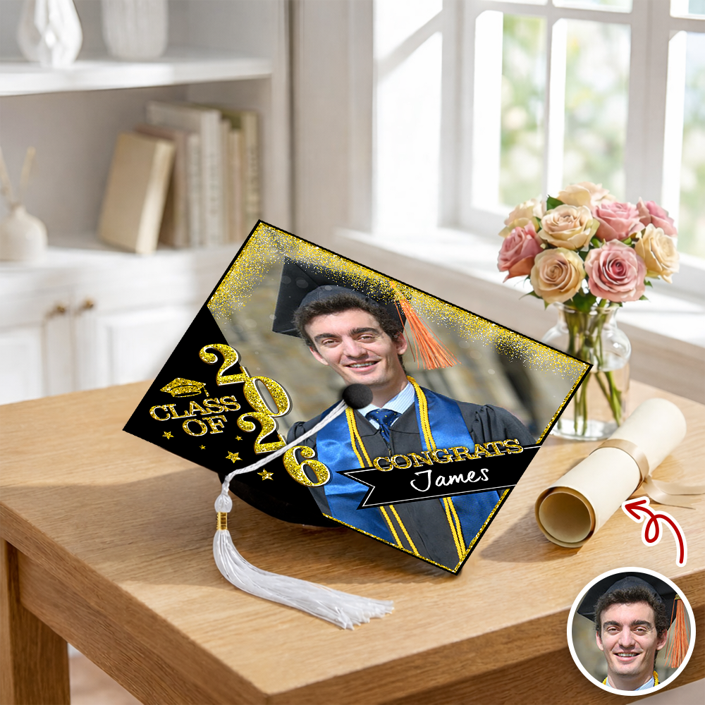 Personalized Photo Class Of 2026 Graduation Cap Topper HO82 901568