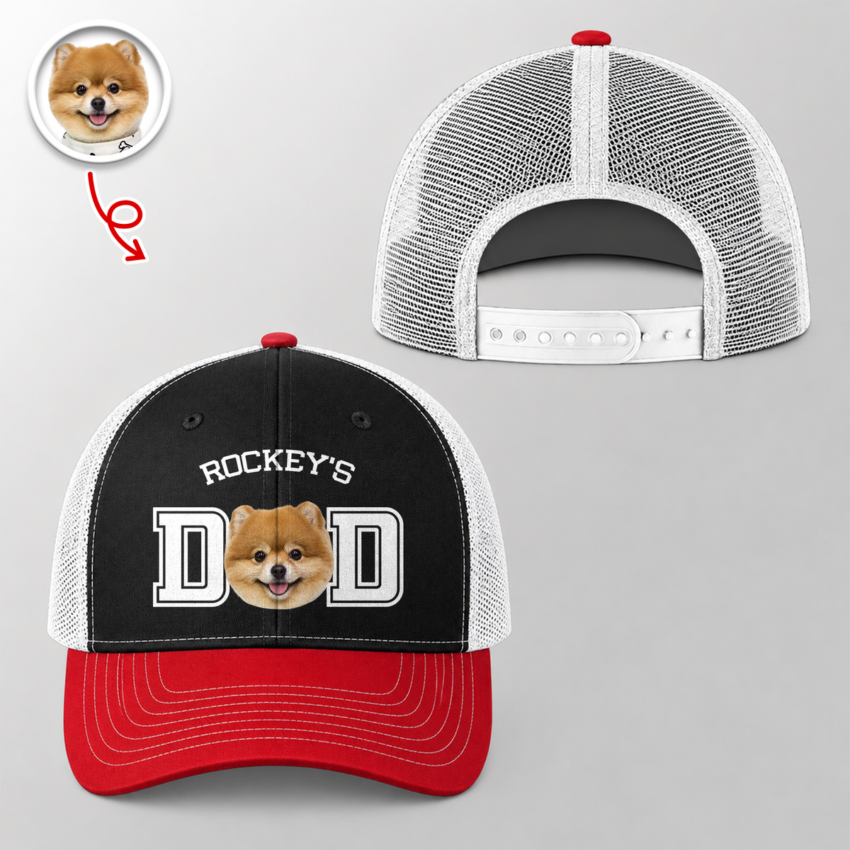 Custom Photo And Name Trucker Hat For Dog Lover TH10 170263