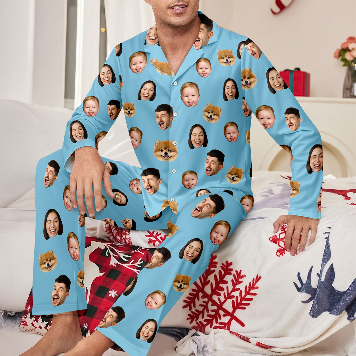 Custom Family Member Photo Pajamas For Christmas TH10 171339