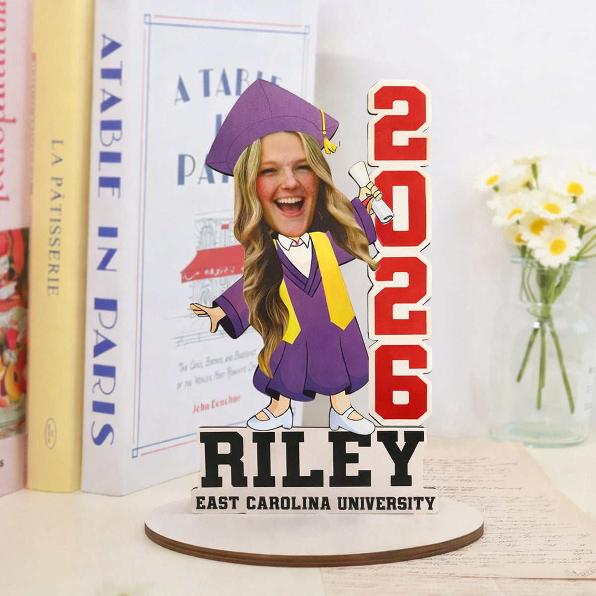 Personalized Funny Face Photo Gift for Class of 2026 Graduation Wooden Stand LM32 899319