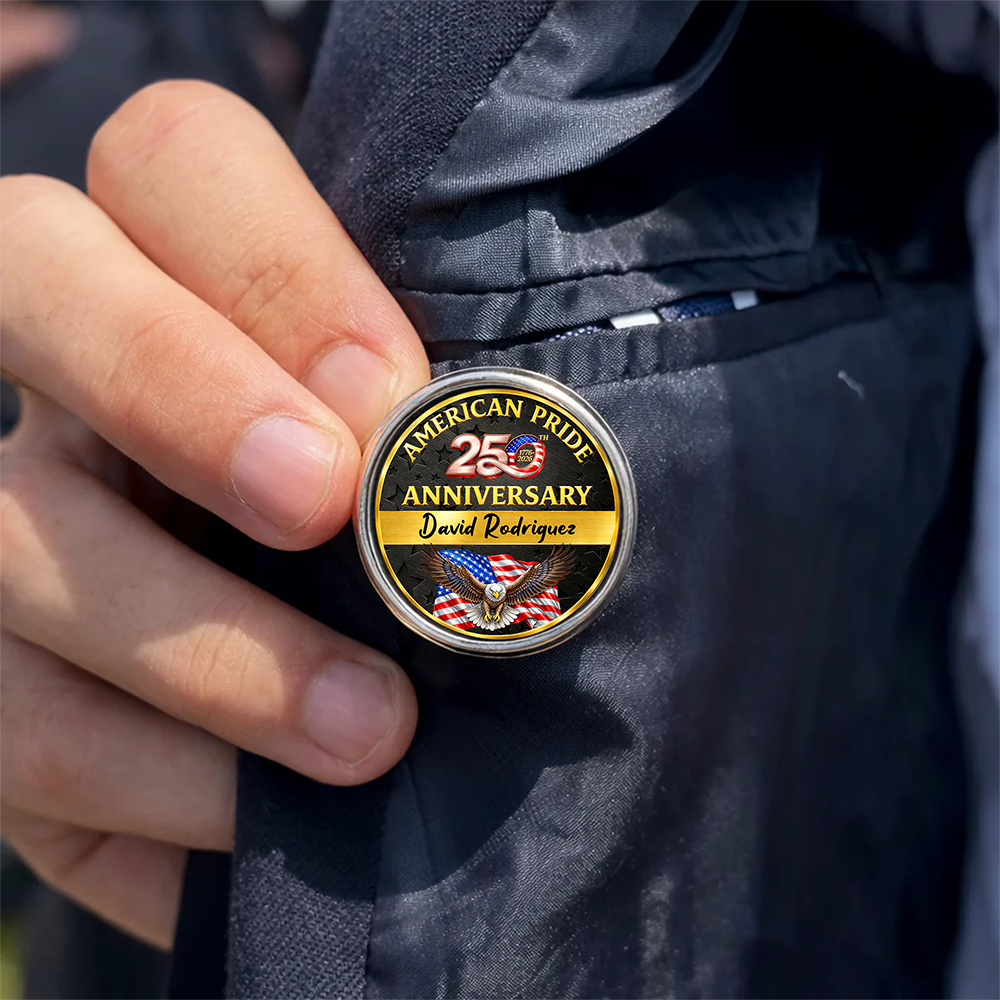 Custom Name American Pride 250th Anniversary 1776-2026 Keepsake Patriotic Lapel Pin LM32 899577