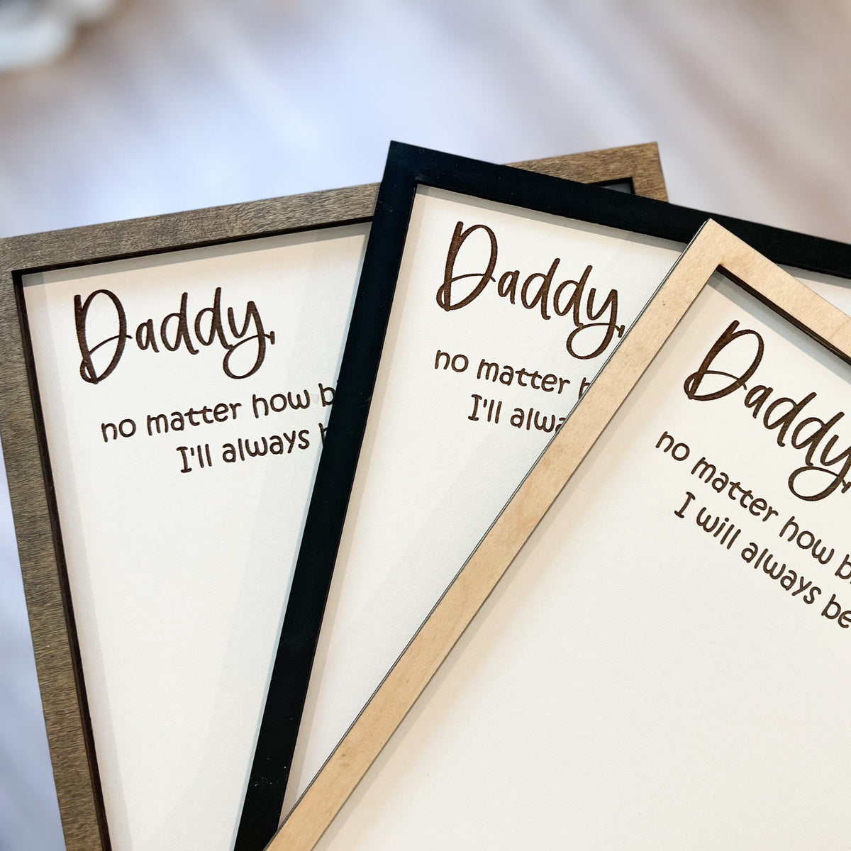 Custom DIY Wooden Always Be Daddy's Buddy - Father's Day Handprint Sign Gift LM32 668997