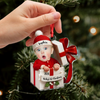 Personalized Baby in Gift Box Christmas 2D Flat Acrylic Ornament, Custom Baby Photo Ornament, Baby’s First Christmas Gift CH07 895338