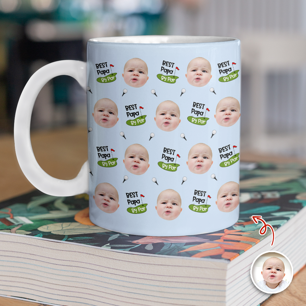 Custom Face Photo Best Dad By Par Funny Mug Father's Day Gifts LM32 669001