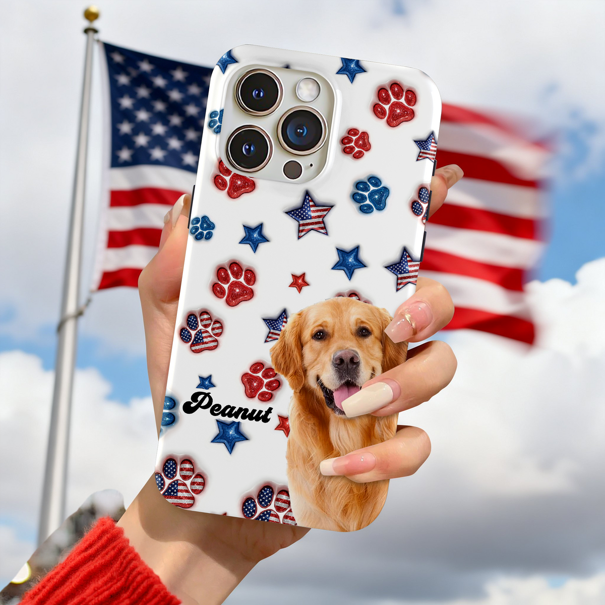 Custom Photo Dog US Pattern Personalized Phone Case HA75 921088