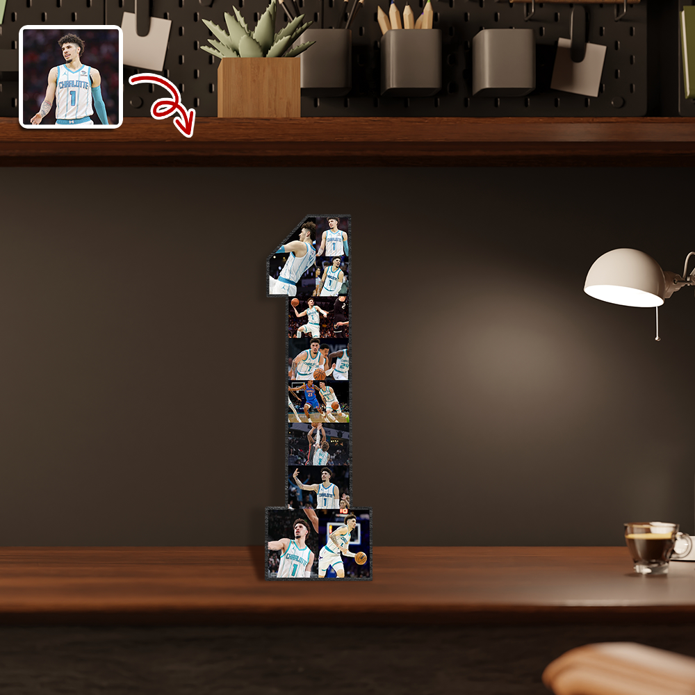 The Photo Collage And Wood Frame For Seniors And Birthdays For Basket Ball Lover TH10 896511