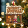 Personalized Merry Woofmas Acrylic Ornament For Dog Lover TH10 896529