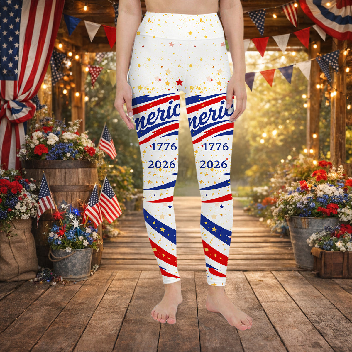 American 250th Anniversary Patriotic Legging for Independence Day & Vacation HO82 901974