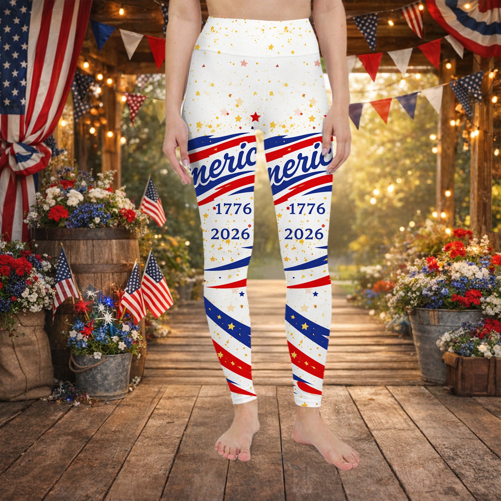 American 250th Anniversary Patriotic Legging for Independence Day & Vacation HO82 901974