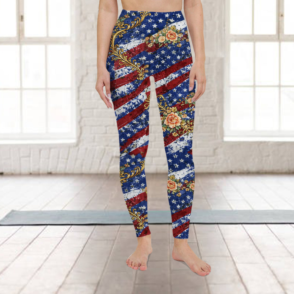 Personalized Patriotic Women’s Leggings – Independence Day American Flag Pants HO82 901970