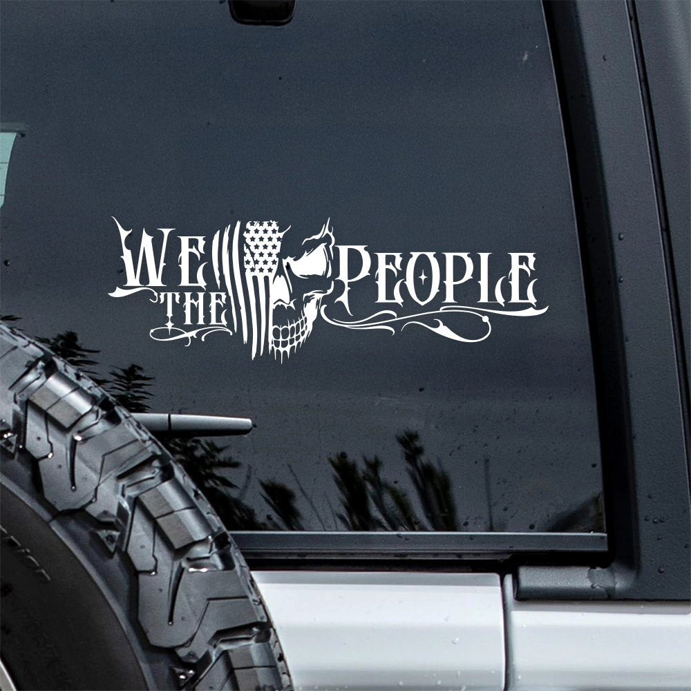 We the People Skull American Flag Car Window Decal Sticker HA75 898968