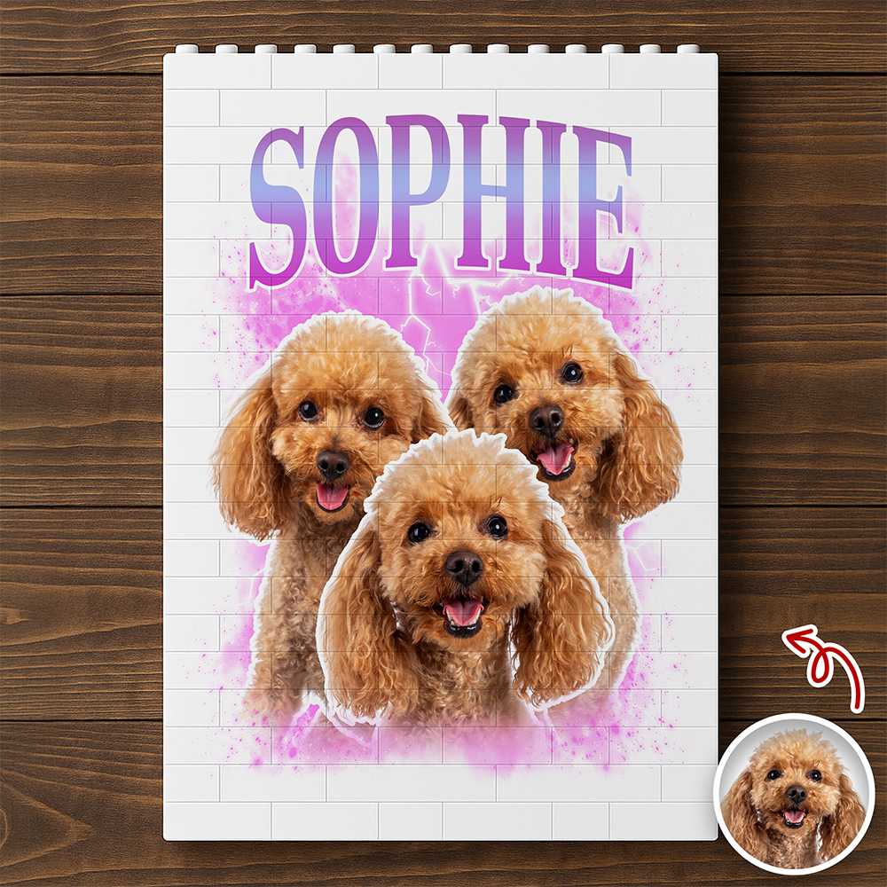 Custom Dog Photo Building Brick Blocks - Gift for Dog Lovers CH07 910794