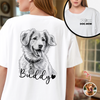 Custom Photo Dog Dad Back & Front Shirt - Personalized Gift for Dog Lovers HO82 902612