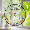 Personalised Birth Flower Sisters Besties From The Same Garden Stained Glass Suncatcher LM32 893943