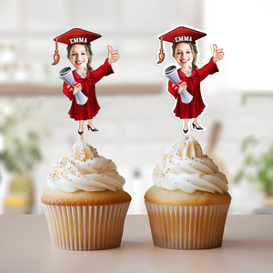 Funny Graduate Caricature Cupcake Toppers Personalized Gift HO82 893780