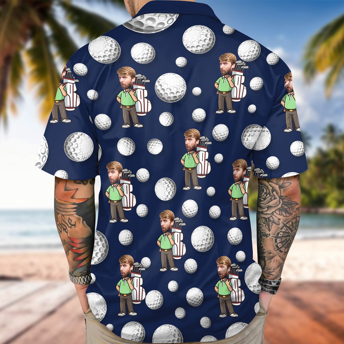 Custom Face Golf Hawaii Shirt Gift For Golfer, Golf Lovers HA75 898748