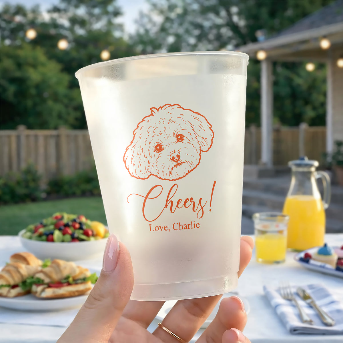 Custom Pet Portrait Wedding Drink Cups Funny Wedding Party Decor Newlywed Gift CH07 911306