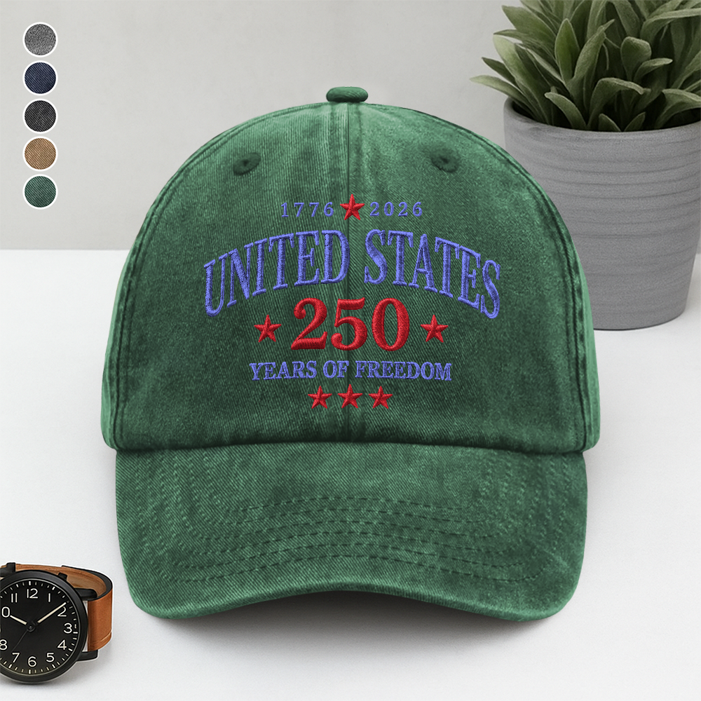 United States 250 Years of Freedom 1776–2026 Embroidered Baseball Cap TH10 170259