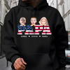 Custom Funny Face American Flag Daddy Family Shirt For Father's Day LM32 893541