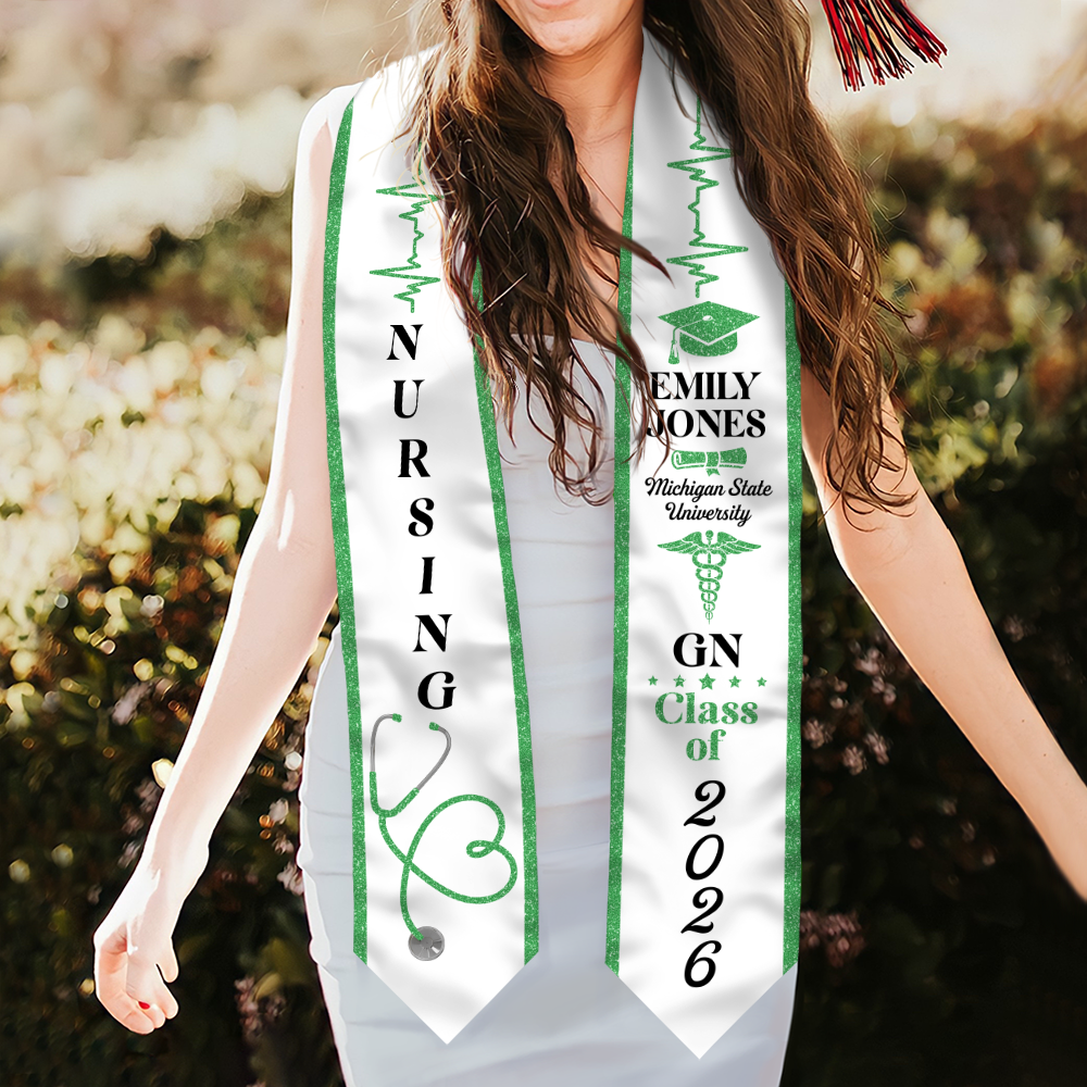 Personalized Nursing Graduation 2026 Stole HO82 901508