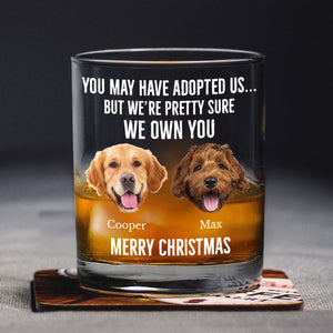Custom Photo I'm Pretty Sure I Own You Personalized Whiskey Glass For Dog Lover LM32 895073