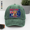 Custom Photo Best Dog Mom Dad Ever Ever Ever With Australian Flag Washed Denim Baseball Cap Gift For Dad, Birthday Gifts HO82 894384